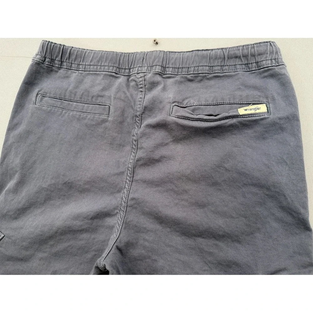 Wrangler Stretch Elastic Waist Cargo Pants Grey Drawstring Boys | Youth XXL 18